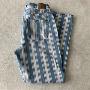 American Eagle Blue & White Striped Jeans, Sz 2